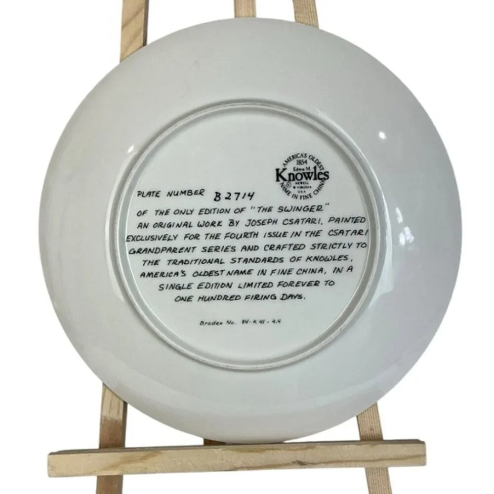 Vintage Csatari Grandparent Plate 1983 Limited Edition The Swinger Collective